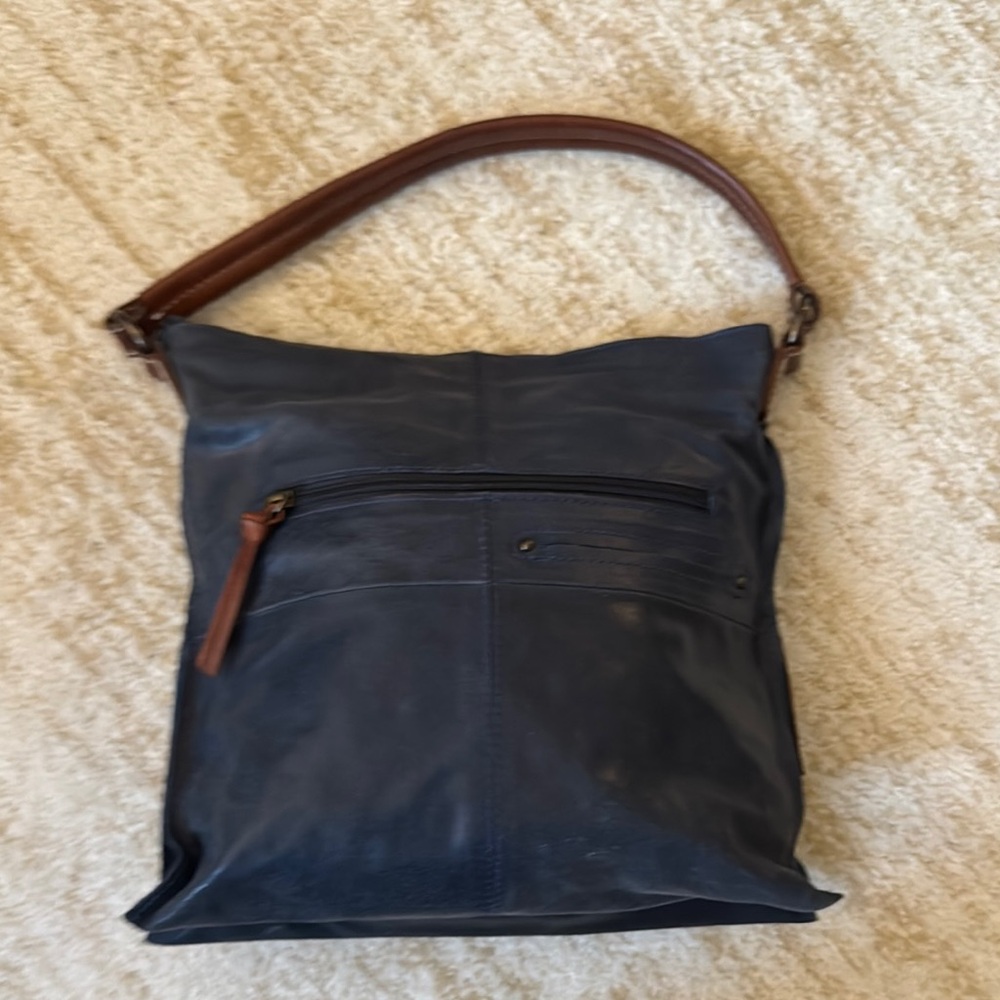 NINO BOSSI | Women's  Black and Brown Leather Shoulder Bag - Picture 2 of 7